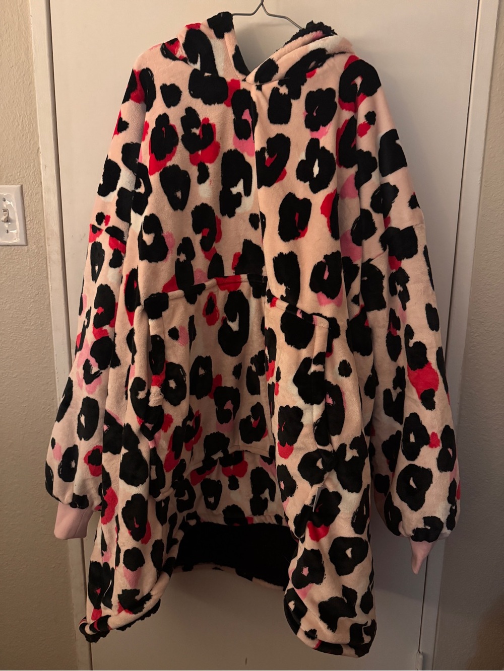 Pink leopard oodie original oversized hoodie